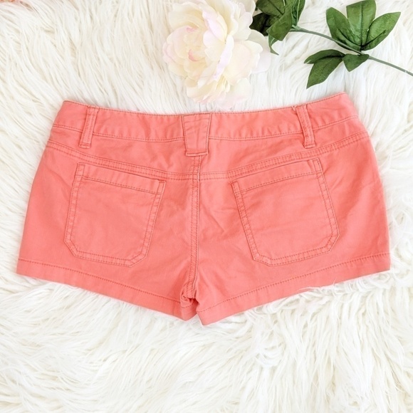 Mossimo Supply Co Orange short summer shorts Sz 5 Womens low rise Y2K 90s - Picture 3 of 3